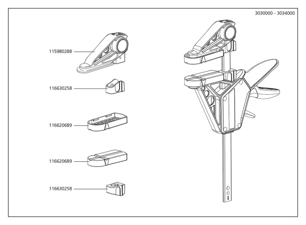 Wolfcraft Zvierka jednoručná EHZ PRO 100-700 upínacia sila - 120kg, wolfcraft 3033000 7
