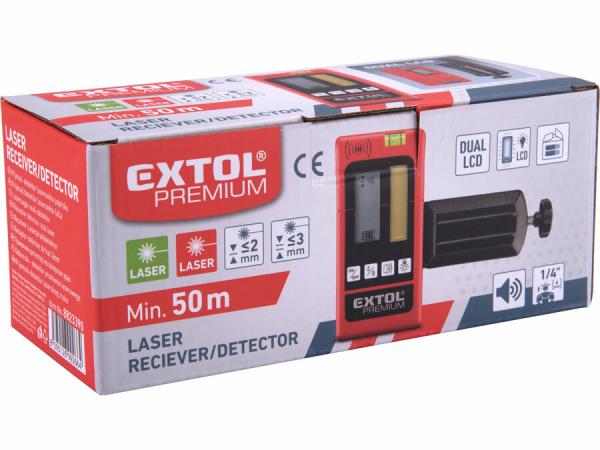 EXTOL PREMIUM Príjmač laserového lúča 50m 8823390