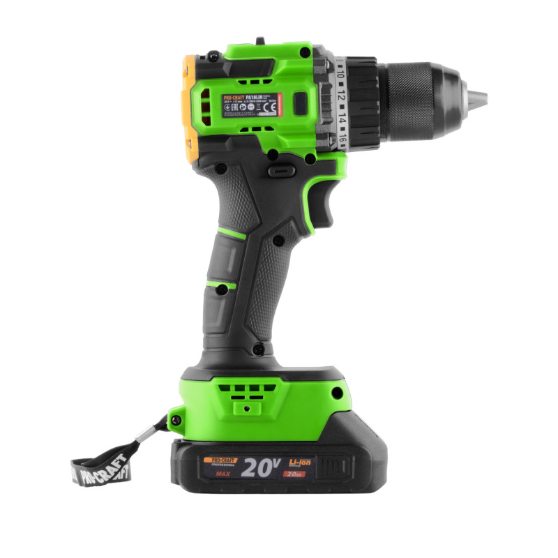 PROCRAFT Aku vŕtací skrutkovač 20V PA18LiH-1B-C 4