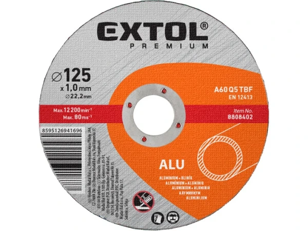 EXTOL PREMIUM Kotúč rezný na hliník, 125x1,0mm 8808402