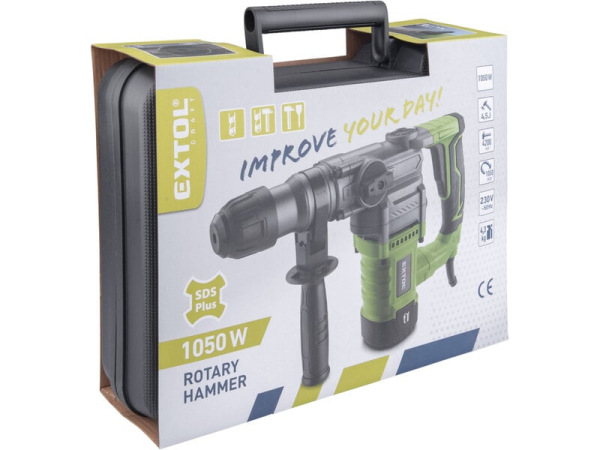 EXTOL CRAFT 401233 Kladivo vŕtacie a sekacie, SDS-plus, 1050W, 4,5J, kufor 8
