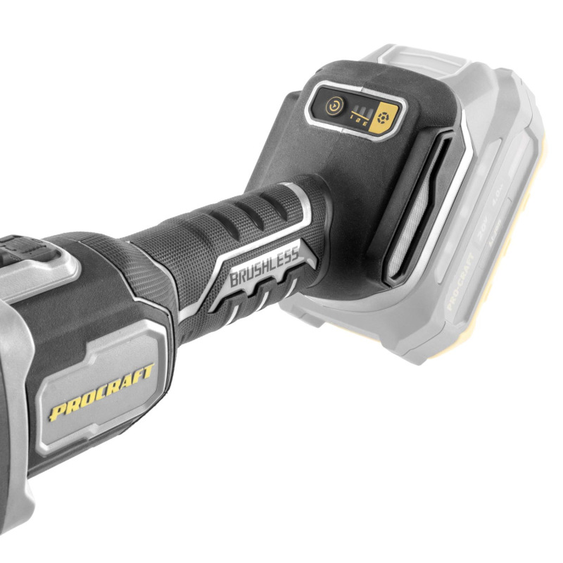 PROCRAFT Aku uhlová brúska Industrial 20V 125mm (bez batérie a nabíjačky) AG125B-BB 7