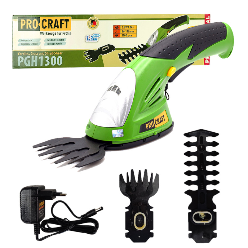 Akumulátorové nožnice na trávu Procraft PGH1300