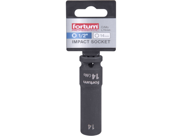 FORTUM 4703214 Kľúč nástrčný rázový, 1/2'', 14mm 1