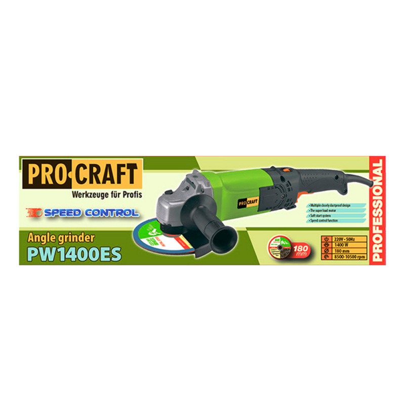 PROCRAFT Uhlová brúska 180W 1400W PW1400ES 9