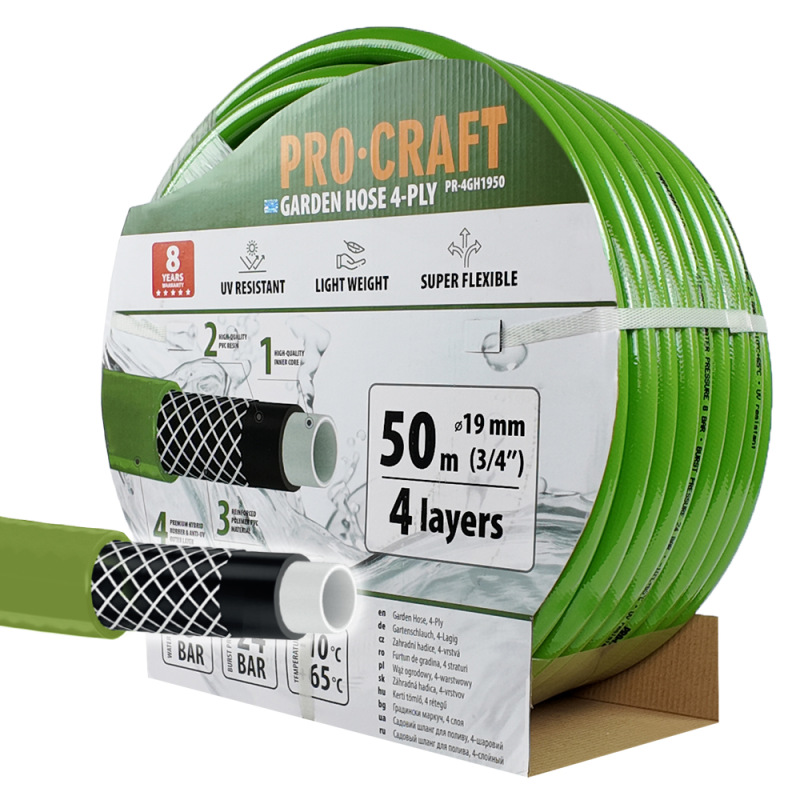 Záhradná hadica Procraft PR-4GH1950 4-vrstvová, 3/4" 50 m