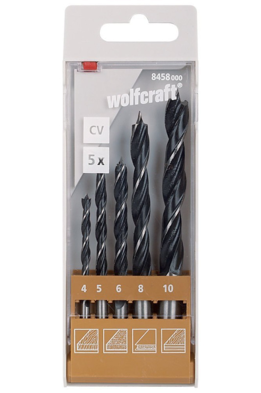 Wolfcraft Sada vrtákov CV do dreva ø 4 - 10mm wolfcraft 8458000