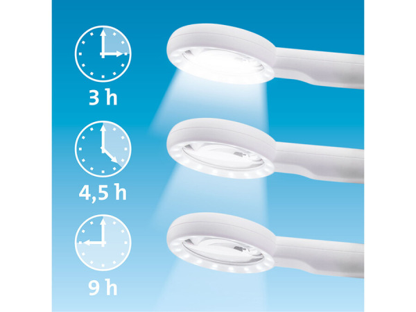 EXTOL LIGHT 43163 Lupa so svetlom, 16 LED, 6/12x zväčšenie, USB-C nabíjanie 5