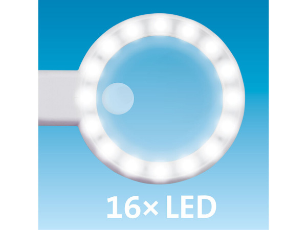 EXTOL LIGHT 43163 Lupa so svetlom, 16 LED, 6/12x zväčšenie, USB-C nabíjanie 6