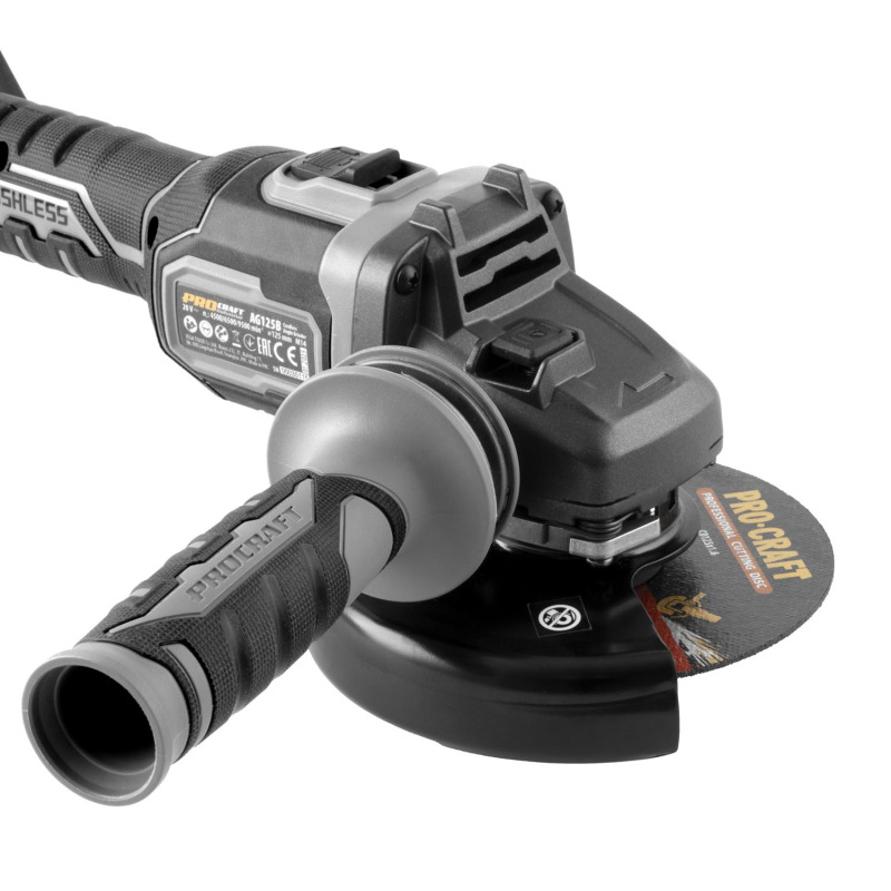 PROCRAFT Aku uhlová brúska Industrial 20V 125mm (bez batérie a nabíjačky) AG125B-BB 3