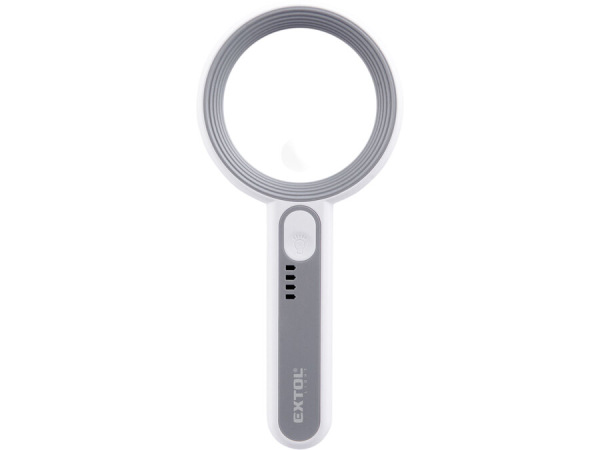 EXTOL LIGHT 43163 Lupa so svetlom, 16 LED, 6/12x zväčšenie, USB-C nabíjanie